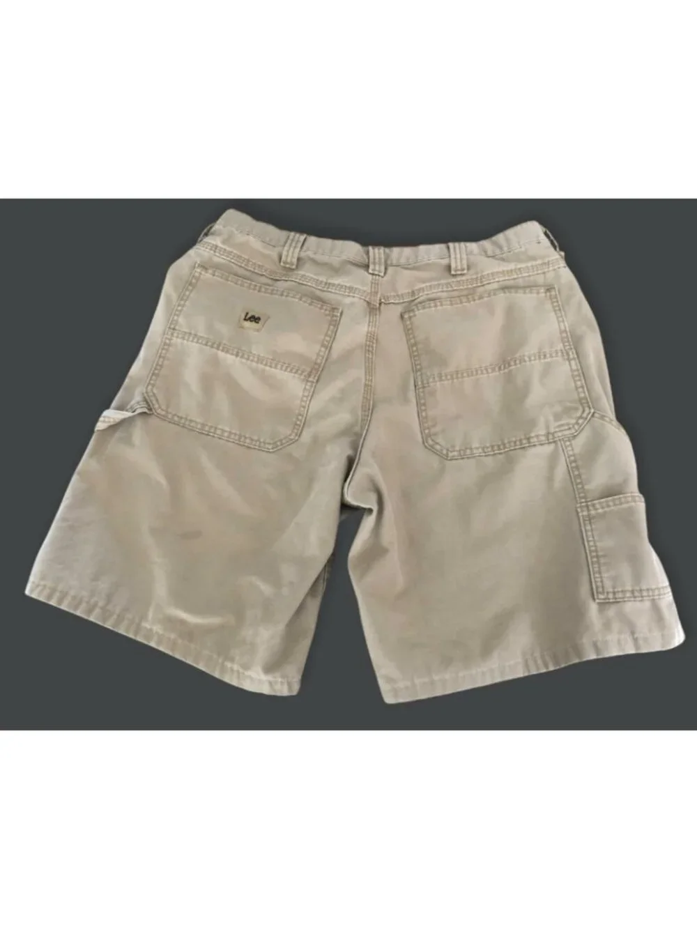 Lee Cargo Shorts Khaki Mens 38 Beige Tan Tough Durable Outdoor Hiking Fishing